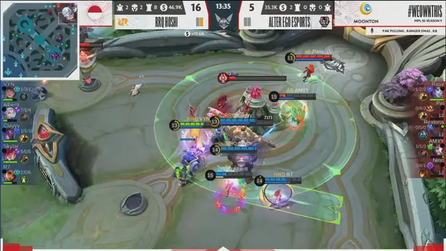 MPL ID Season 9 RRQ Hoshi vs Alter Ego