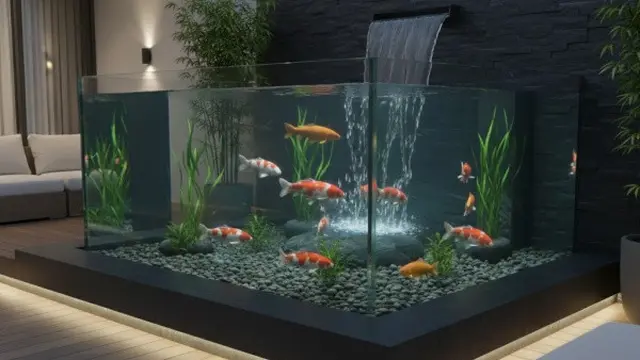 Model Kolam Ikan Kecil dari Semen yang Kuat dan Awet (Image by Gemini AI)