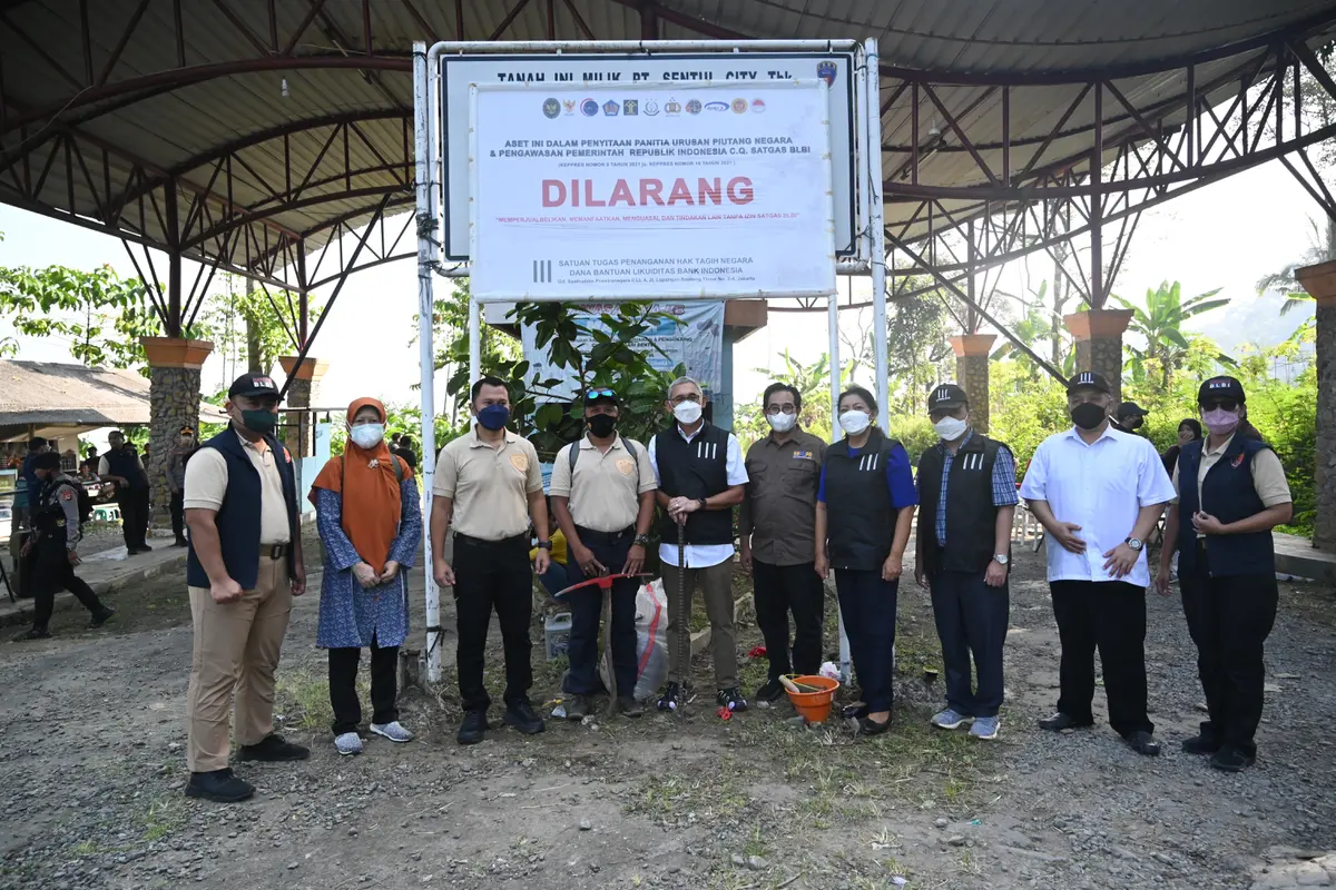Satgas BLBI sita tanah seluas ±340 hektar di Desa Bojong Koneng, Bogor yang merupakan jaminan milik obligor Agus Anwar. (Dok Kemenkeu)