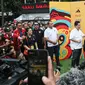 PSSI dan Local Organizer Committe (LOC) Piala Dunia U-17 2023 menggelar Trophy Experience Piala Dunia U-17 2023 pagi ini. (Liputan6.com/Faizal Fanani)