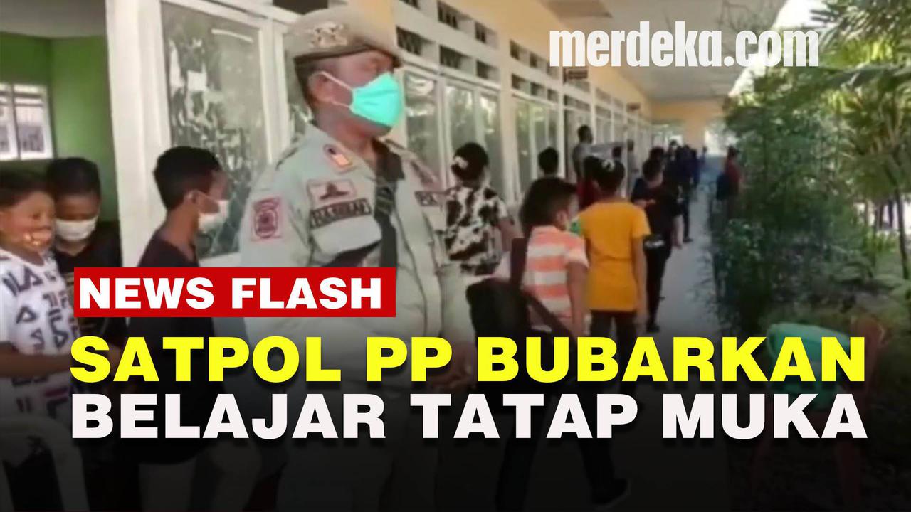 VIDEO: Satpol PP Bubarkan Kegiatan Belajar Tatap Muka di Maumere