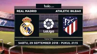Jadwal La Liga 2018-2019, Real Madrid vs Atletico Madrid. (Bola.com/Dody Iryawan)