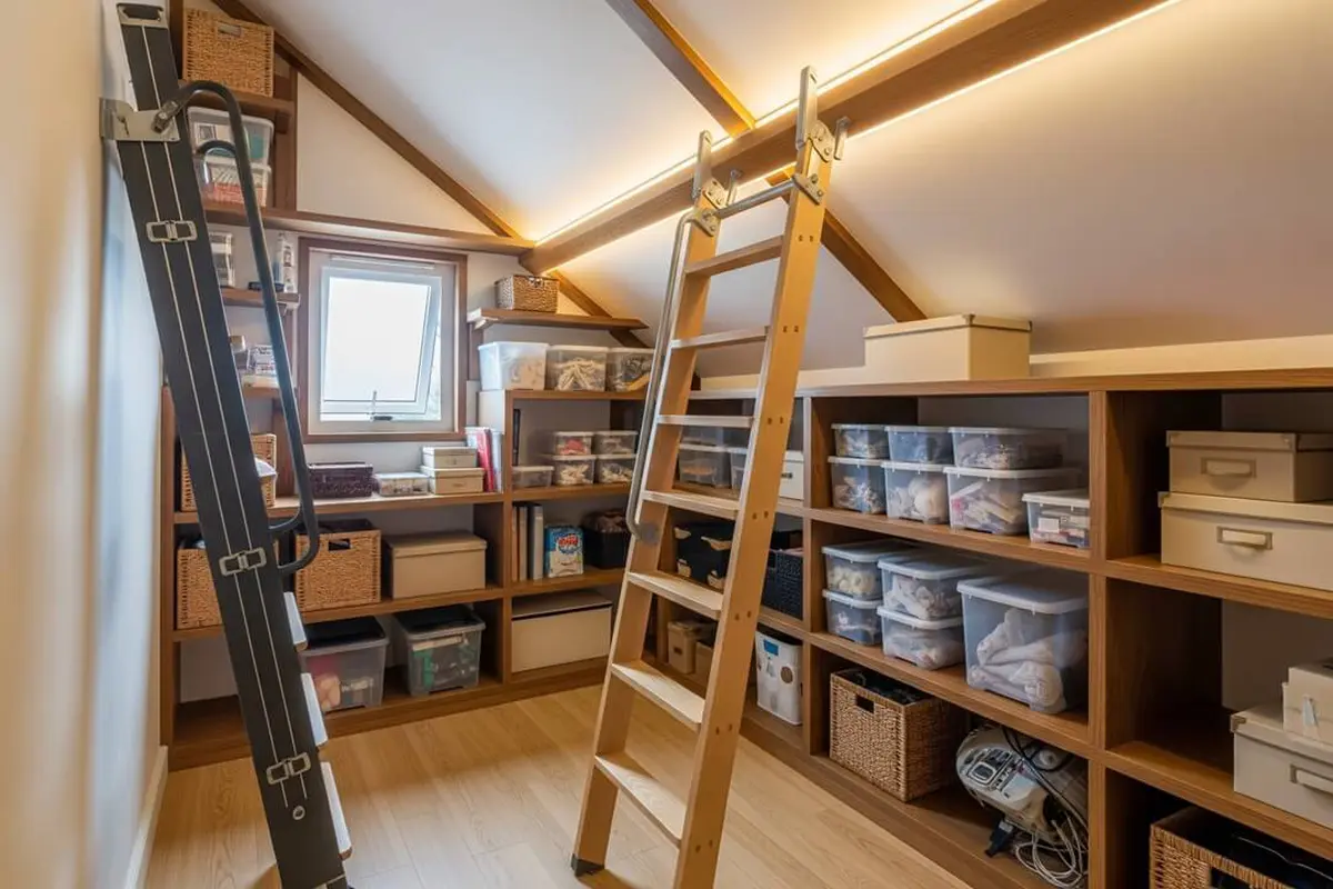 Desain Rumah Kecil dengan Ruang Gudang Tersembunyi