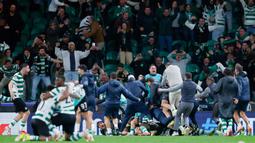 Tim asal Portugal itu memastikan kemenangan dramatis lewat babak perpanjangan waktu sekaligus mengamankan tiket ke perempat final, Rabu (18/3/2026) dini hari WIB. (AFP/Felipe Amorim)