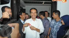 Joko Widodo saat menghadiri undangan Forum Pemimpin Redaksi (Pemred) di Jakarta (15/4/14)(Liputan6.com/Herman Zakharia)