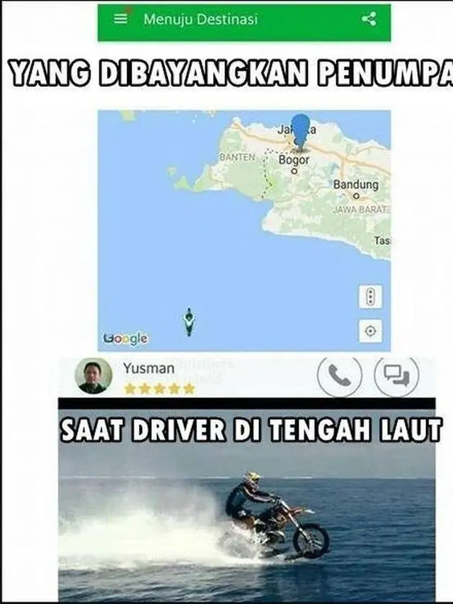 6 Potret Kocak Lokasi Ojol di Map Ini Bikin Mikir Keras
