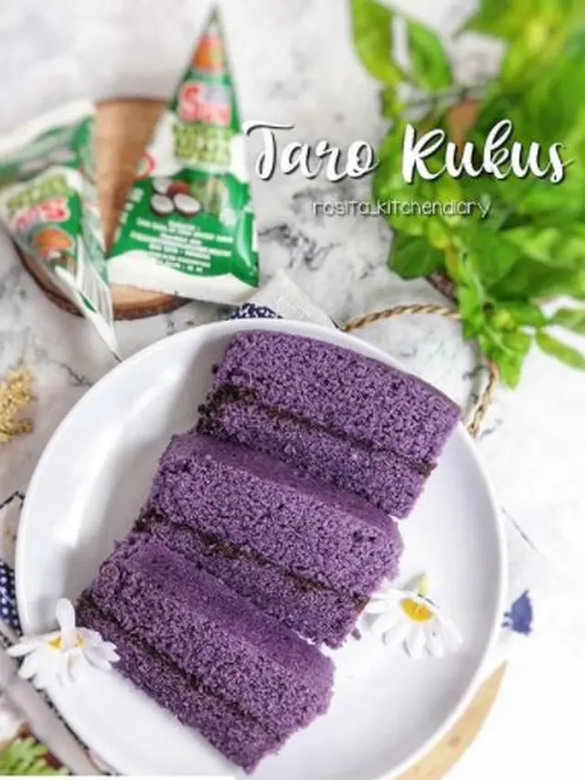 ilustrasi resep membuat kue praktis berbahan dasar taro yang enak/Instagram: @rosita_kitchendiary