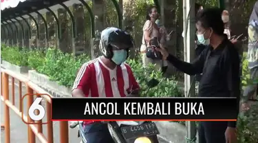 Setelah hampir dua bulan ditutup terkait penerapan PPKM Darurat mulai Rabu (18/8), Taman Impian Jaya Ancol, Jakarta Utara, kembali dibuka untuk warga yang ingin berolahraga.