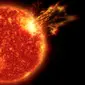 Ilustrasi badai Matahari (NASA's Goddard Space Flight Center/Genna Duberstein).
