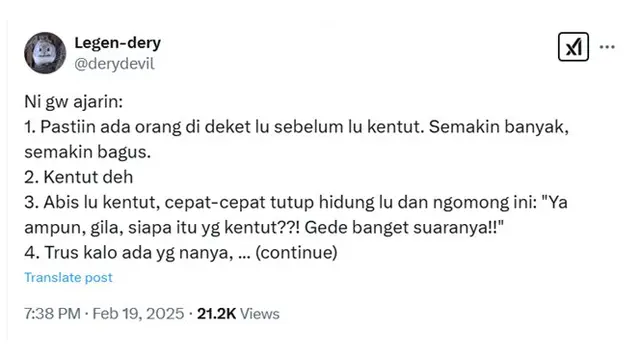6 Cuitan Kocak Netizen Soal Tips Kentut Elegan Ini Sukses Bikin Ngakak