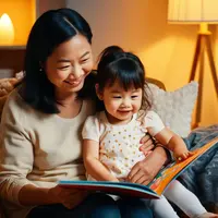 Kegiatan membaca dengan anak./Copyright depositphotos.com/AI Generator