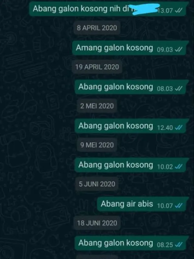 6 Chat Kocak Pembeli dan Penjual Air Galon Ini Absurd Bikin Tepuk Jidat