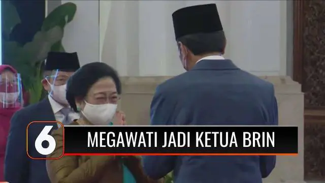 Presiden Joko Widodo melantik Megawati Soekarnoputri menjadi Ketua Dewan Pengarah Badan Riset dan Inovasi (BRIN). Pemerintah akan mengalokasikan dana Rp 6,1 triliun untuk keperluan riset BRIN yang fokus pada ekonomi hijau, biru, dan digital.