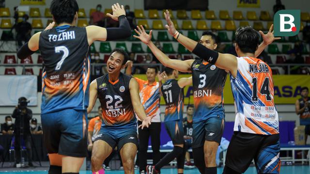 Pemain Jakarta BNI 46 Melakukan Selebrasi