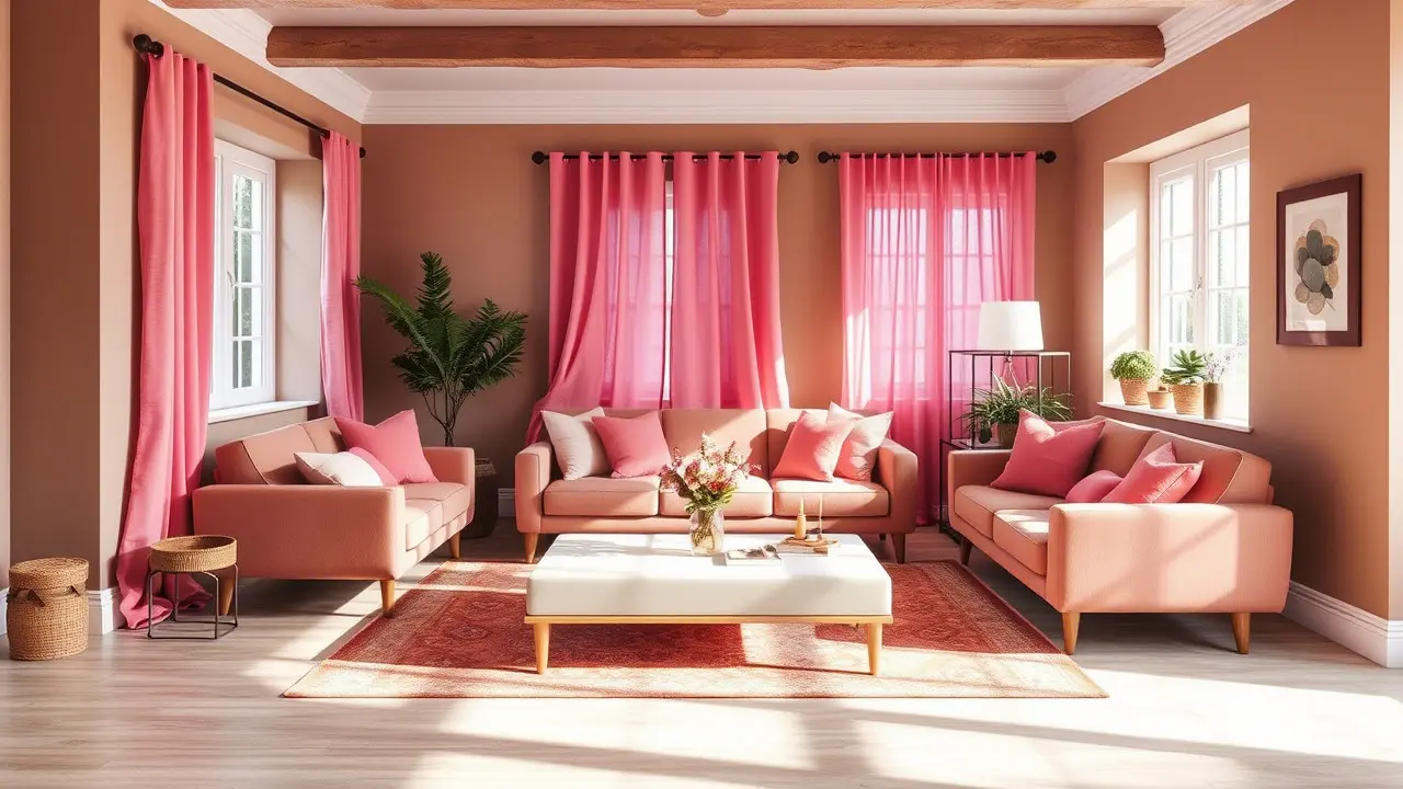 9 Cara Menata Interior Rumah Kombinasi Warna Pink dan Cokelat yang Kekinian