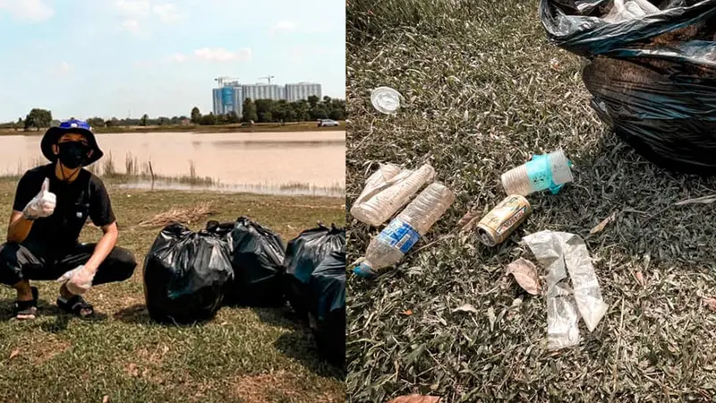 Tak Ada Pesta, Pria Ini Rayakan Ulang Tahun Dengan Membersihkan Sampah di Danau.