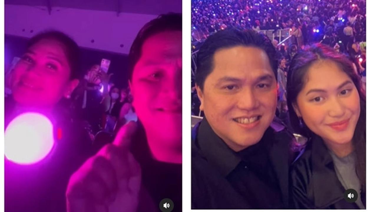 8 Momen Erick Thohir Temani Anak Nonton Konser Suga, Ikut Jadi ARMY