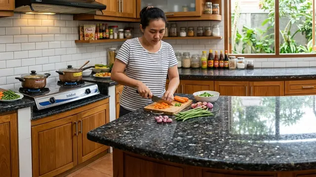 Material Meja Dapur yang Tidak Mudah Kusam, Bikin Tetap Terlihat Baru Model Granit