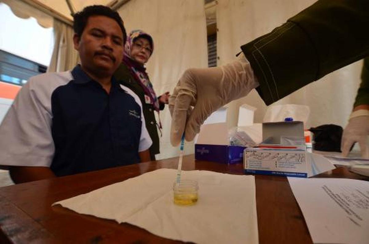 Sopir bus AKAP jalani tes urine