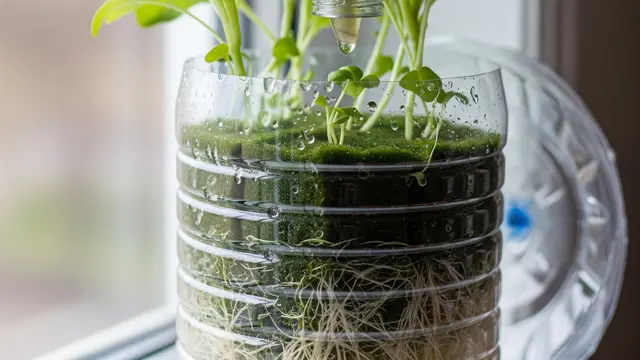 Ide Kebun Hidroponik Pakai Botol Plastik Bekas (AI)