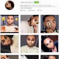 Memiliki kumis dan berewok nggak menghalangi Aiden Empire untuk mempercantik dirinya. (Via: www.instagram.com/aidensempire)