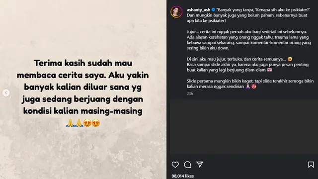 Unggahan Instagram Ashanty. (Instagram/ ashanty_ash)