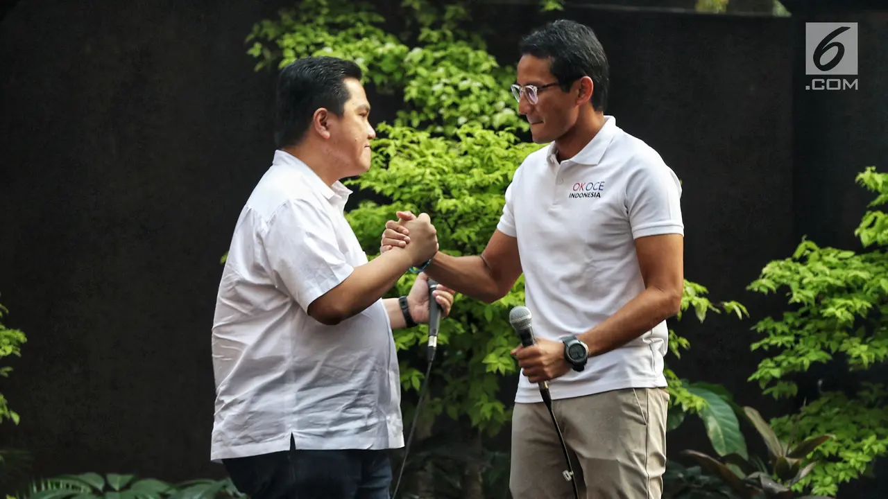 Sandiaga Uno - Erick Thohir Tampil Akrab di Young Penting Indonesia