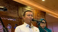 Dirjen Perhubungan Darat Aan Suhanan mengumumkan program mudik gratis usai Rapat Koordinasi Evaluasi Natal 2025 dan Tahun Baru 2026 serta Persiapan Penyelenggaraan Masa Angkutan Natal 2026 dan Tahun Baru 2027 di Jakarta, Selasa (27/10/2026).