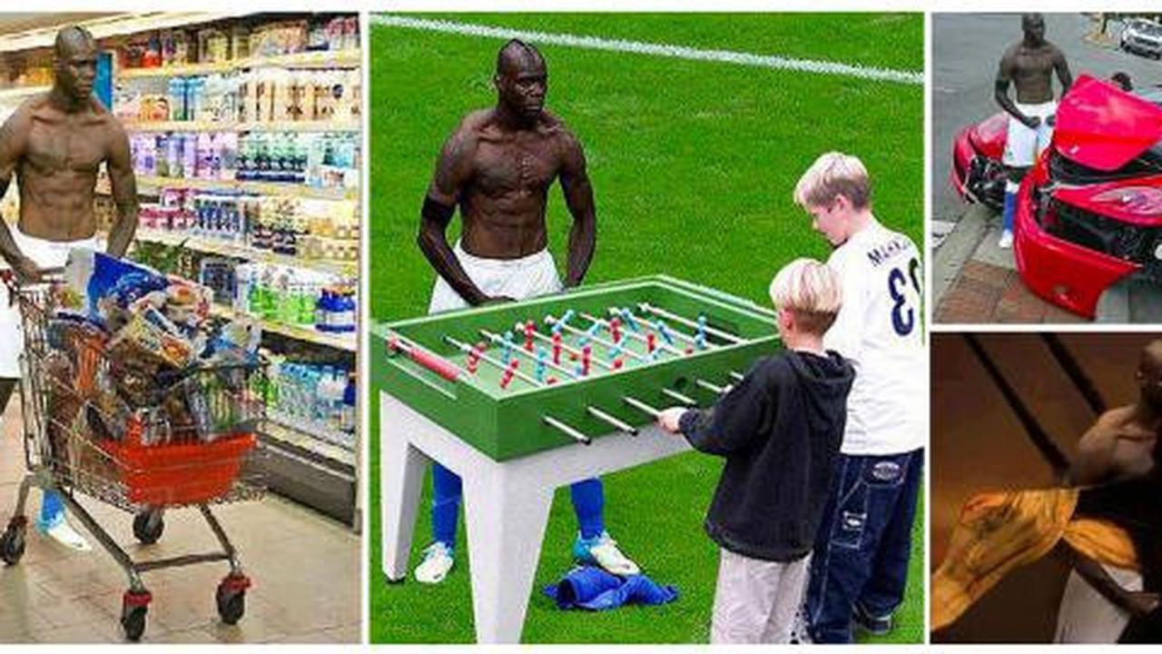 Sambil berpose, Balotelli bisa hancurkan Ferrari