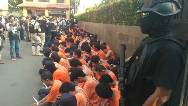 Polres Metro Jakarta Barat mengamankan 183 perusuh saat aksi 21 dan 22 Mei 2019, Kamis (23/5/2019).