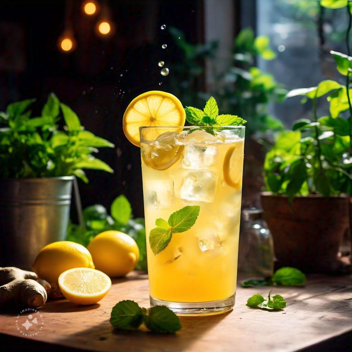 minuman herbal serai dan jahe dan lemon