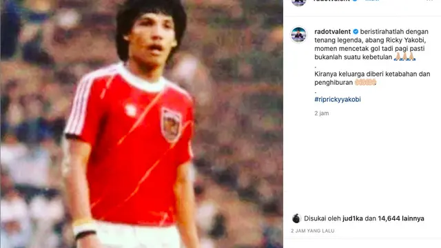 Ucapan duka juga datang dari komentator nyentrik, Valentino "Jebret" Simanjuntak.