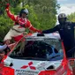 Rifat Sungkar menjadi juara Asia Pasific Rally Championship (APRC) 2022 Danau Toba (Reza Efendi/Liputan6.com)