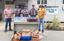 Kronologi TNI AL Gagalkan Upaya Peredaran Miras Ilegal di Weda