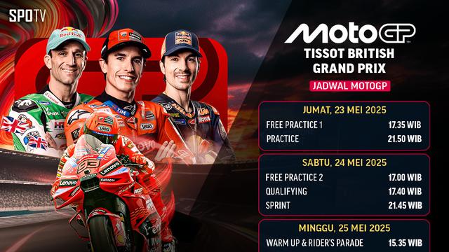 Jadwal Siaran Langsung MotoGP 2025 Round 7 Tissot British Grand Prix di Vidio