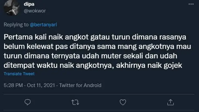6 Cuitan Netizen Berbagi Kenangan Nyeleneh Saat Naik Angkot Ini Bikin Ketawa