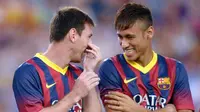 Gelandang Barcelona, Rafinha, menjagokan Lionel Messi memenangkan Ballon d'Or, meskipun dia mengidolai Neymar. (Reuters/Sergio Perez)