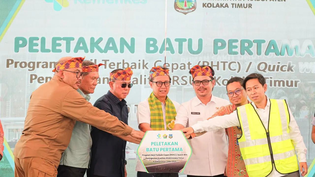 Menteri Kesehatan Budi Gunadi Sadikin groundbreaking pembangunan RSUD Kabupaten Kolaka Timur (Koltim). (istimewa)