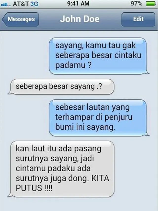 Deretan Obrolan Kocak Putus Cinta, Lucu tapi Bikin Kesal