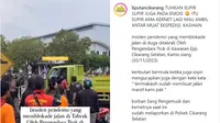 Seorang sopir truk menjadi diamuk massa buruh yang sedang berujuk rasa di Kawasan EJIP Cikarang, pada Kamis (30/11/2023).