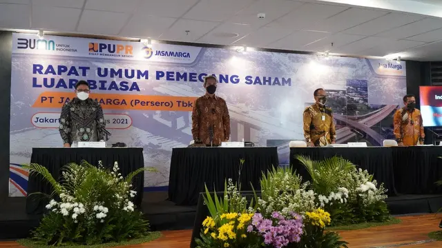 PT Jasa Marga (Persero) Tbk telah menggelar Rapat Umum Pemegang Saham Luar Biasa (RUPSLB) pada Jumat (27/8/2021).