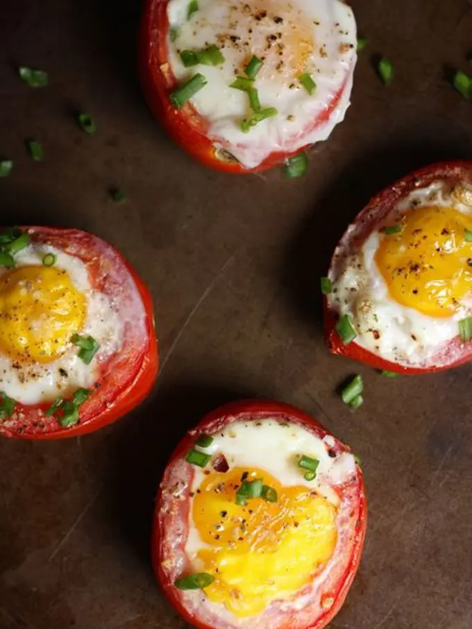 Tomat Panggang Isi Telur, Sarapan Sehat Hari Ini