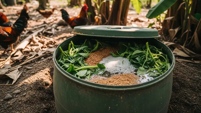 Cara Fermentasi Bayam Liar di Halaman untuk Pakan Ayam Kampung