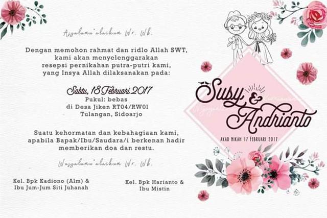 Undangan pernikahan./Copyright dok. Susy Wijayanti