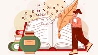 Ilustrasi menulis (Poetry vector created by pikisuperstar - www.freepik.com)