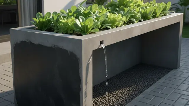 Desain Kebun Sayur di Meja Semen Cor Anti Roboh