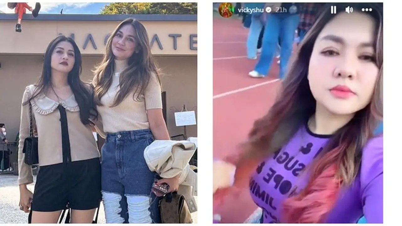 10 Momen Seru Luna Maya dan Vicky Shu saat Nonton Konser BTS di Busan, ARMY Sejak Lama