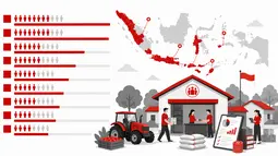 Infografis 10 Provinsi dengan Koperasi Merah Putih Terbanyak