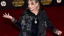 Mewakili Carrie Fisher, sebagai saudara kandung perempuan Joely Fisher juga mengucapkan rasa terima kasihnya pada para penggemaar Carrie yang telah memberikan doa untuk kesembuhan Carrie. (AFP/Bintang.com)