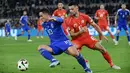 Sementara, Makedonia Utara menguntit di peringkat empat dengan tujuh poin dan sudah dipastikan absen dalam turnamen di Jerman tahun depan. (Filippo MONTEFORTE / AFP)